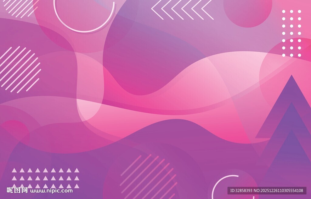 梦幻渐变几何抽象背景图