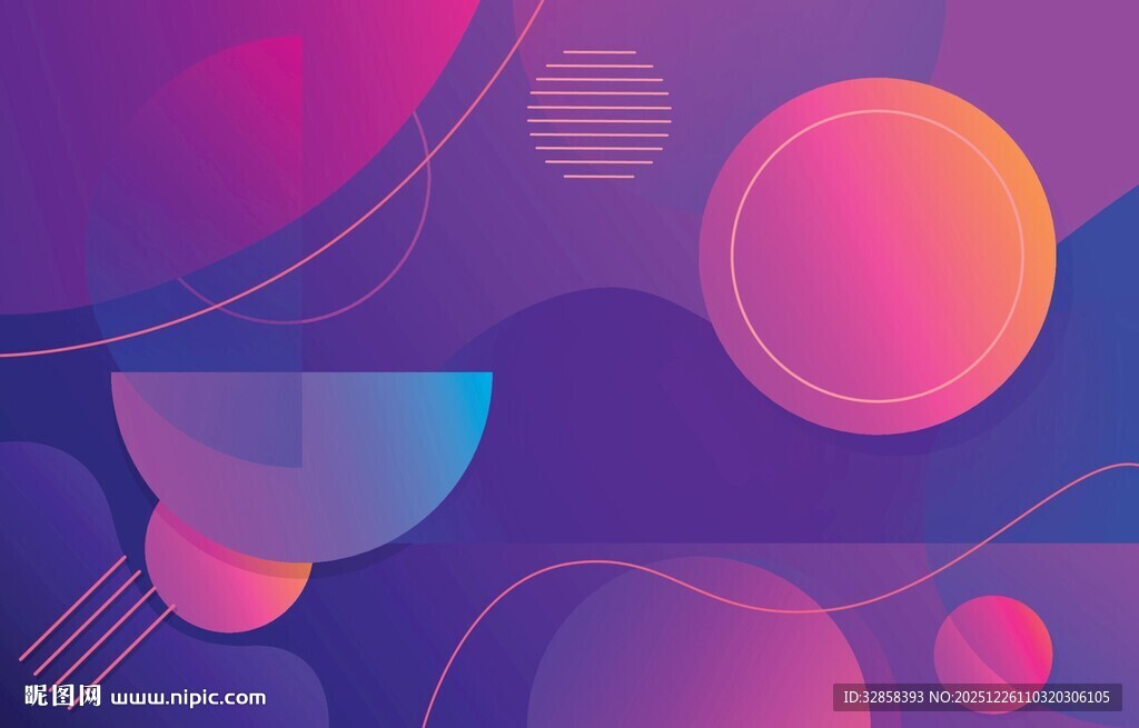 梦幻渐变几何抽象背景图