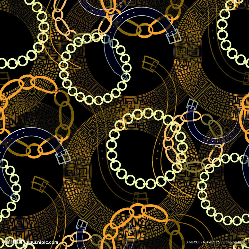 链条图案背景纹理设计