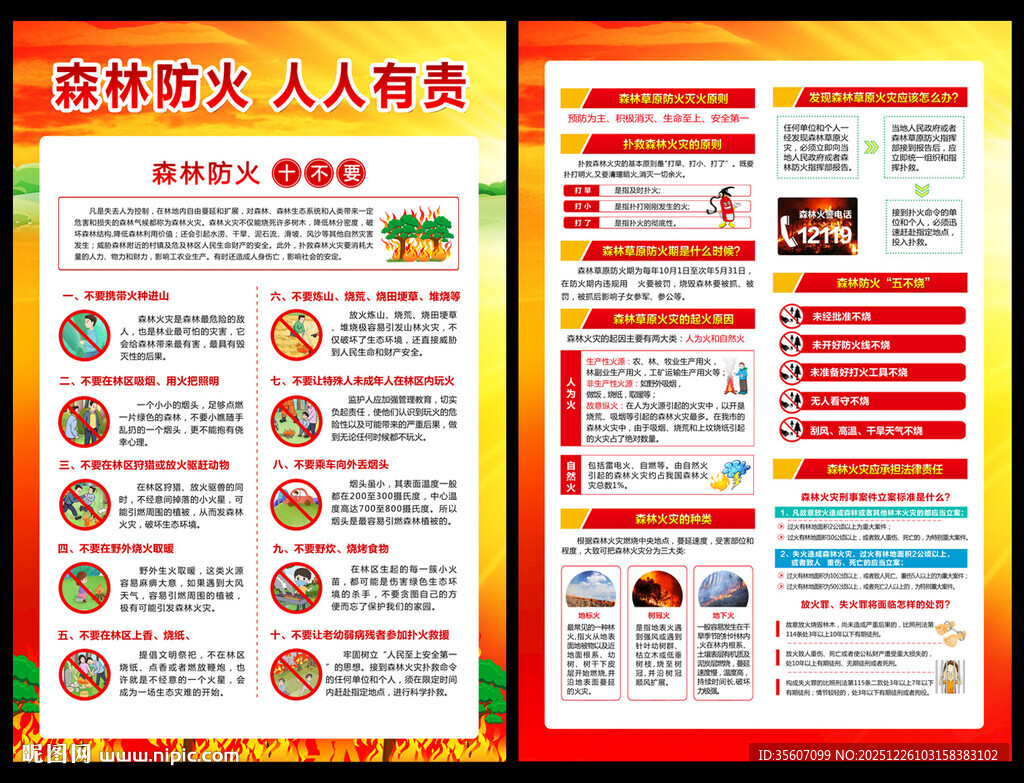 森林防火宣传单