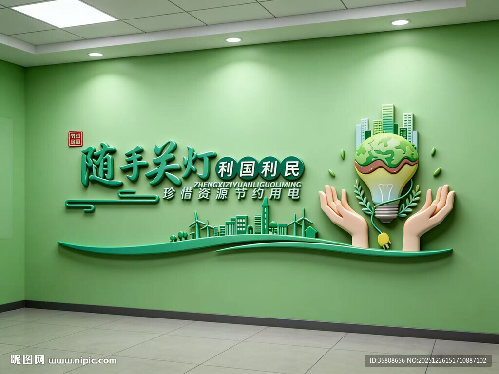 绿色环保电网文化墙