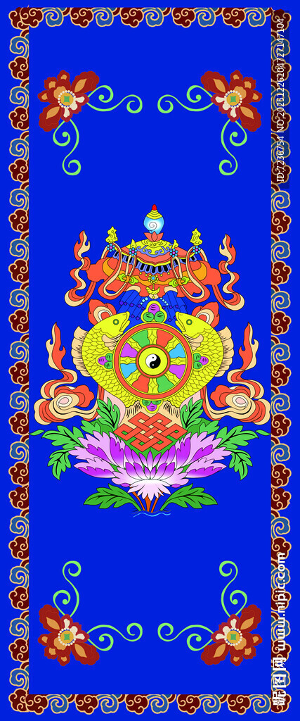 藏式蒙式花纹少数民族花纹传统吉