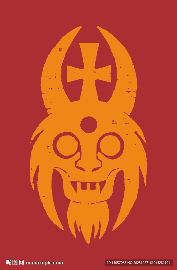 神秘图腾面具图案