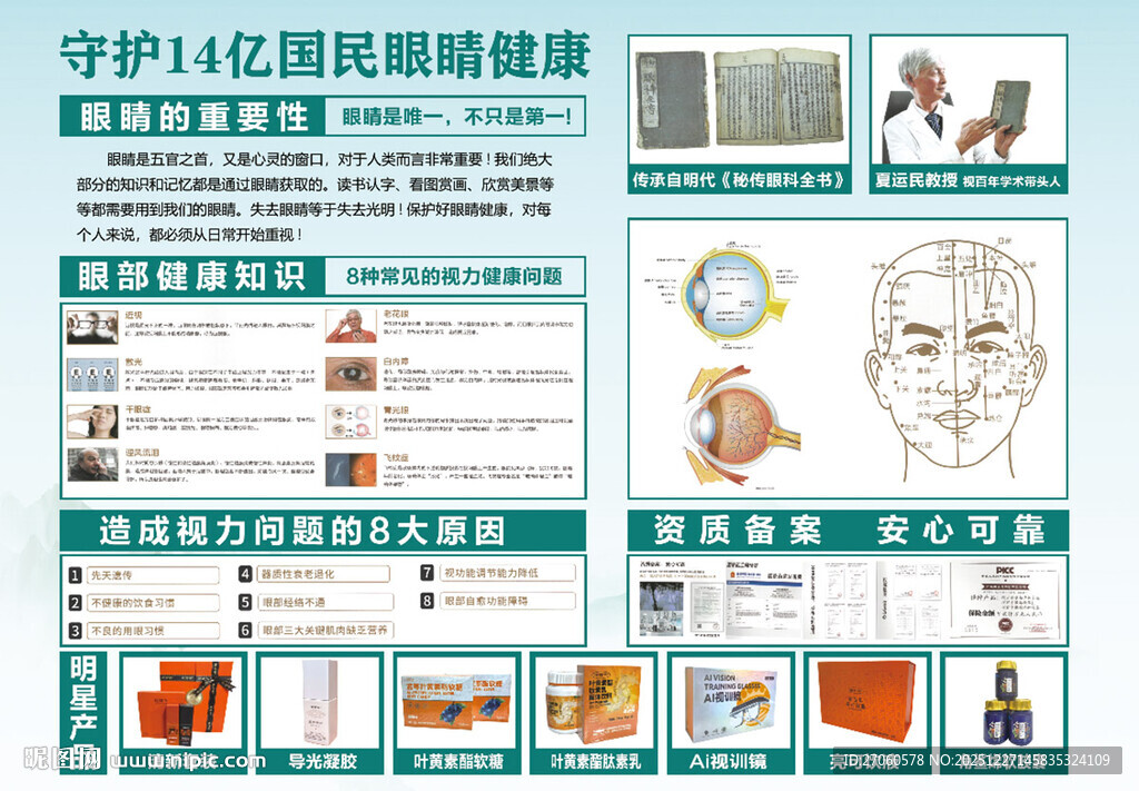 守护视力健康展板眼睛