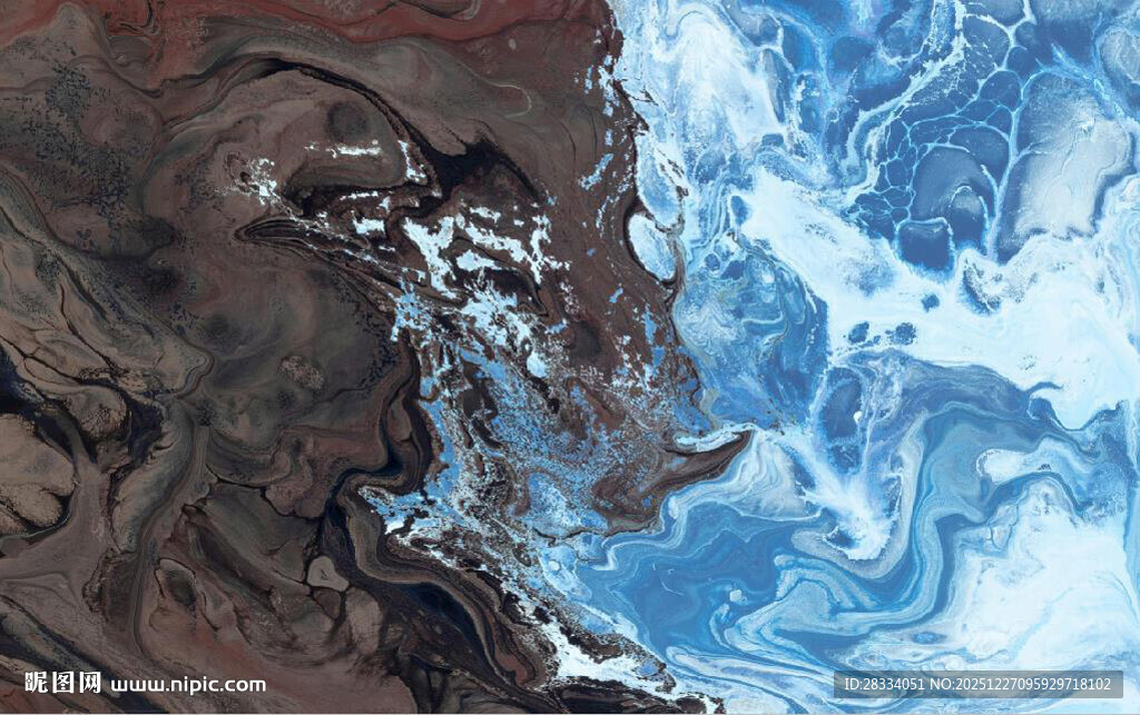 蓝棕色玛瑙大理石石纹