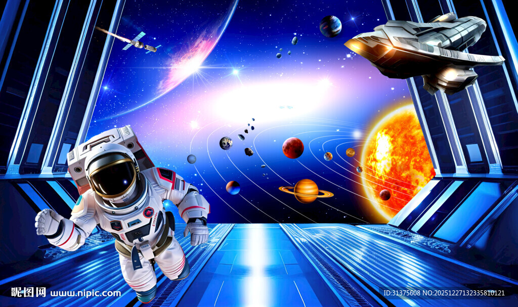 创意星空宇航员