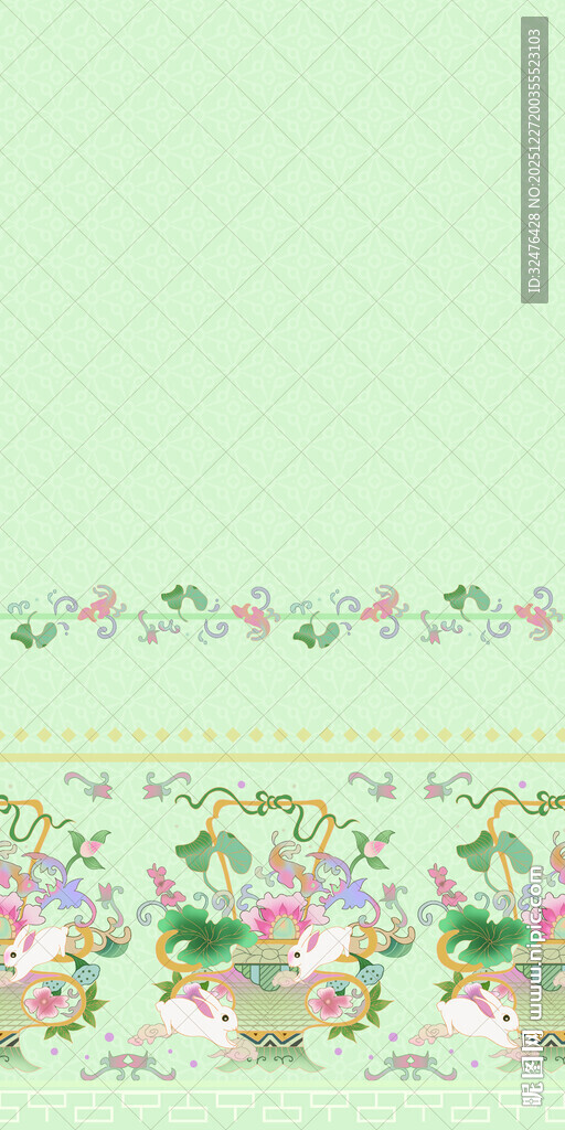 清新花卉边框图案