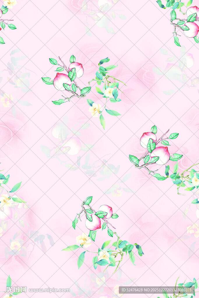 粉色花卉图案背景纹理