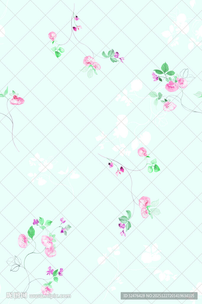清新花卉图案背景