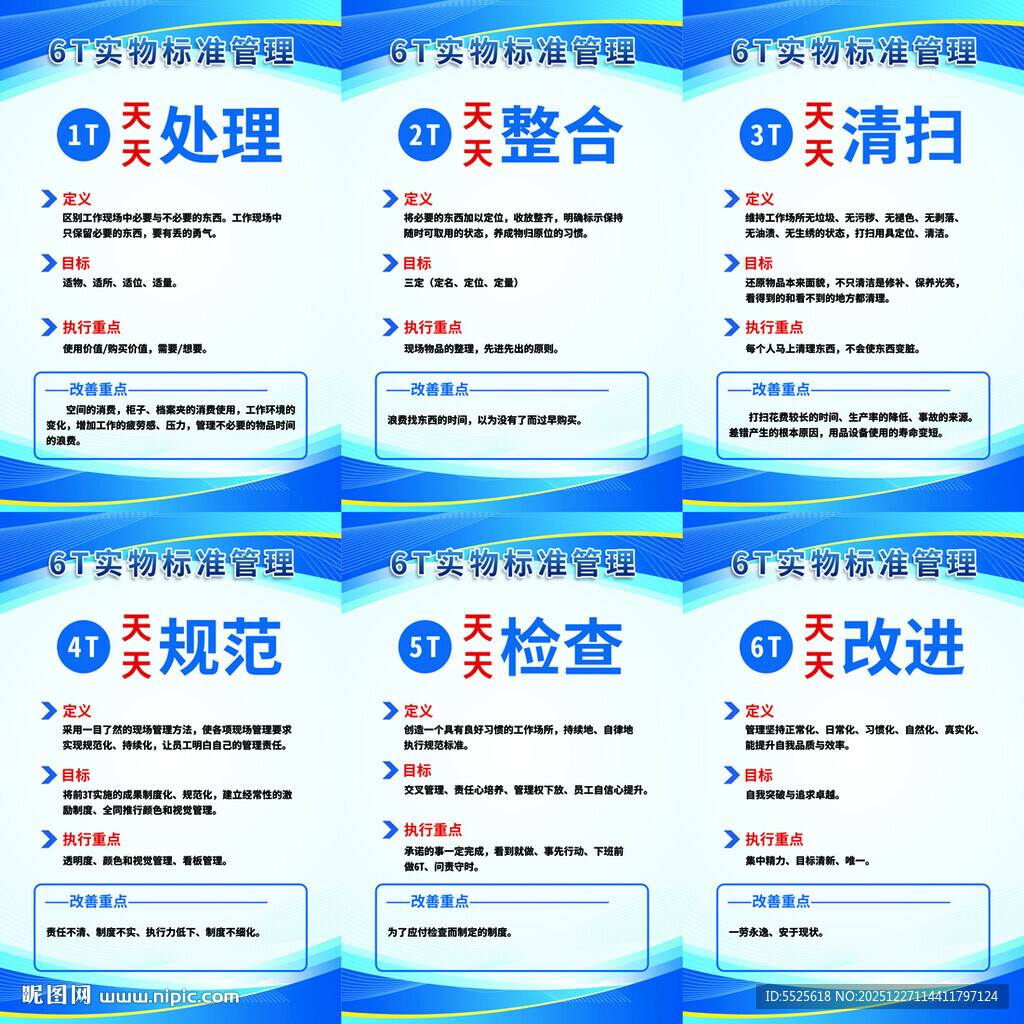 6T实物标准管理