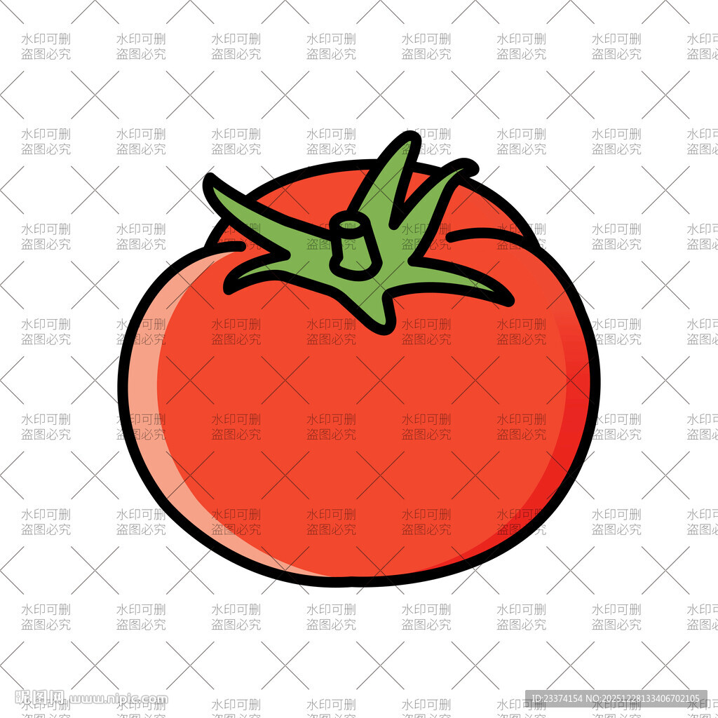 卡通番茄插画图案