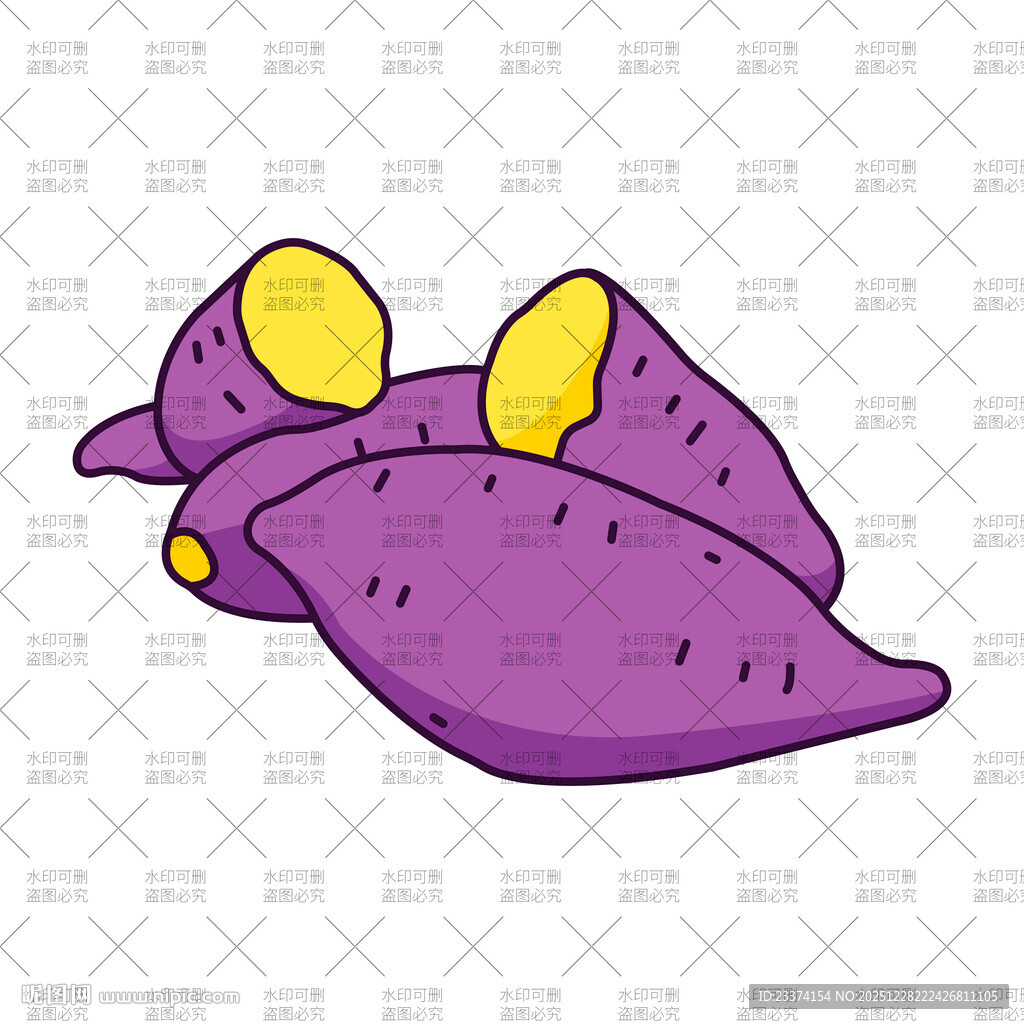 紫色红薯插画