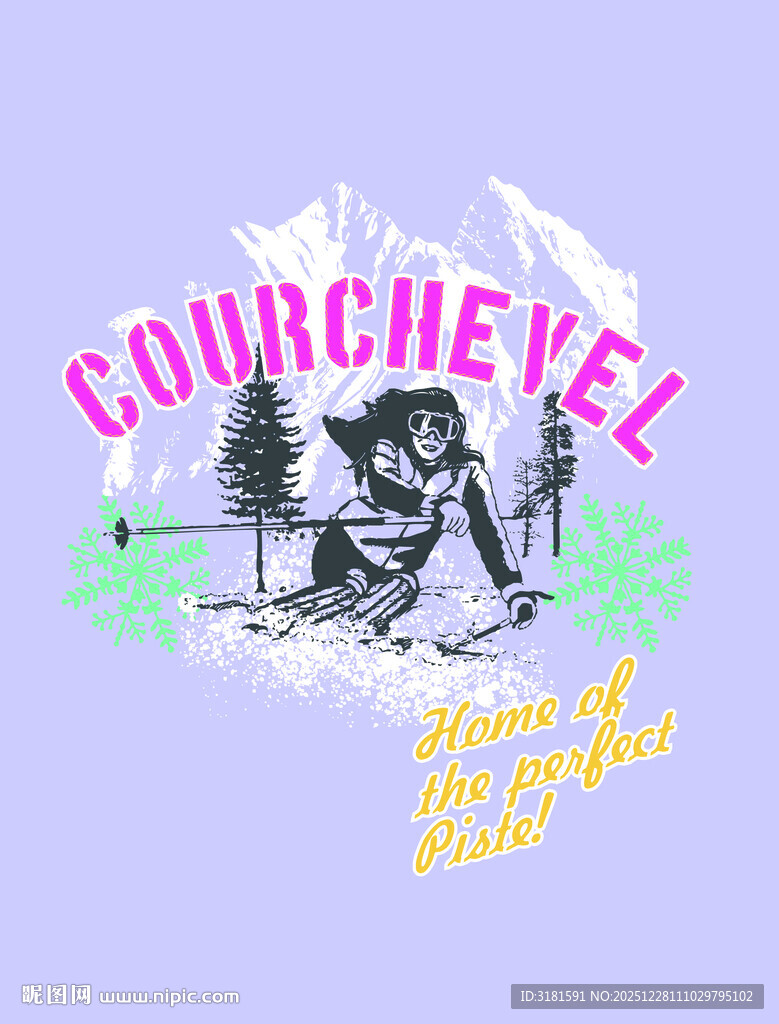 滑雪胜地宣传图