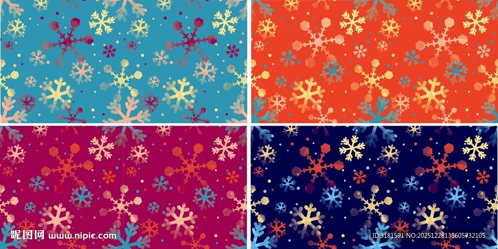 多彩花卉图案背景集合