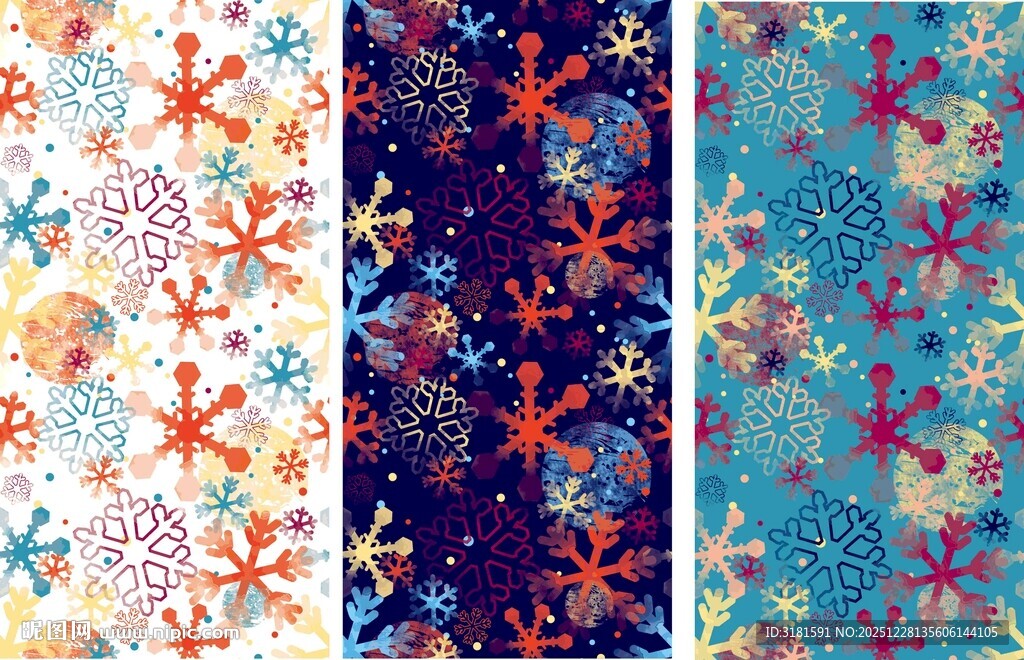 多彩花卉图案背景集合