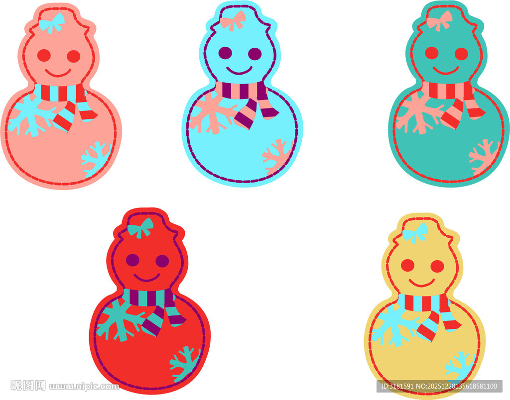 可爱雪人形卡通饰品