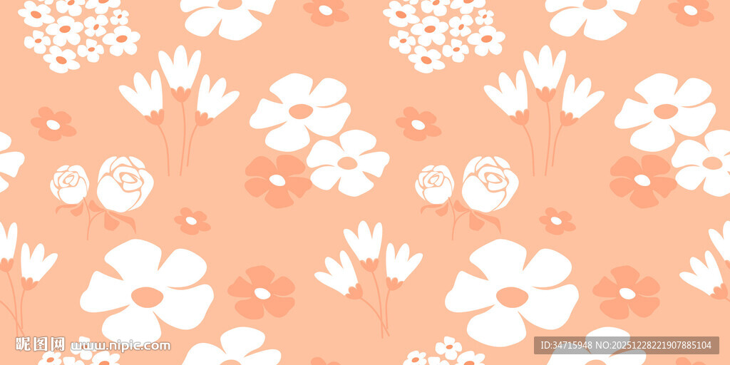 粉色花卉图案背景