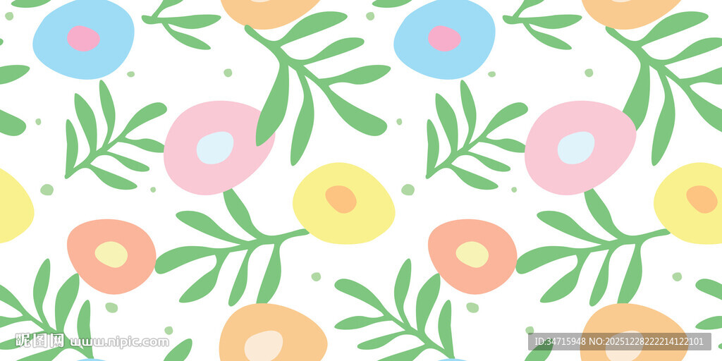 清新花卉图案背景