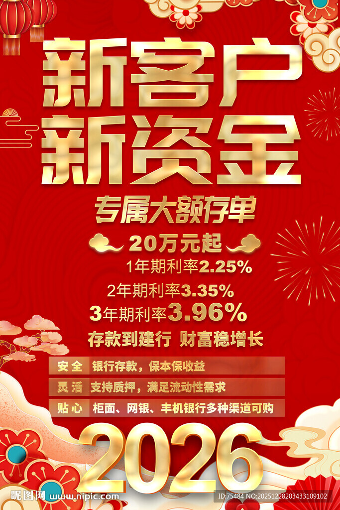 2026银行存款海报