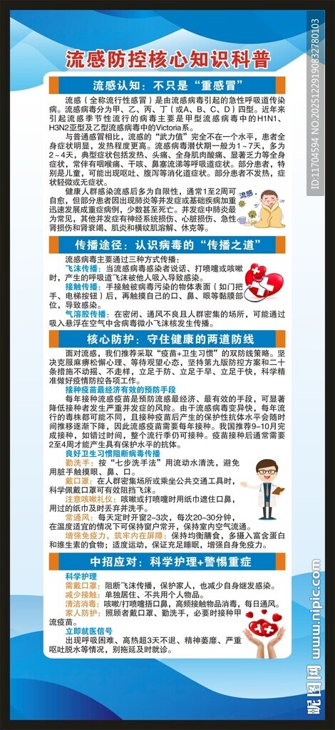 预防流感知识展架