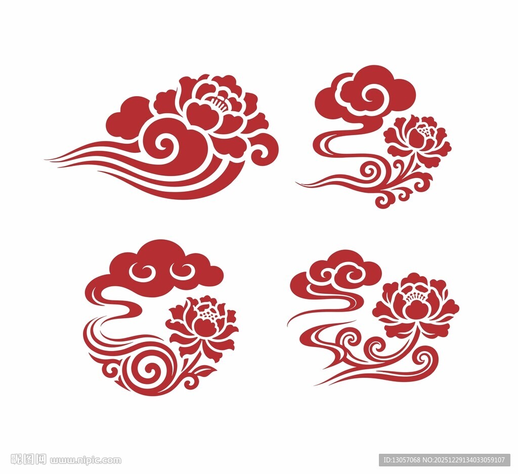 中式传统云纹图案设计