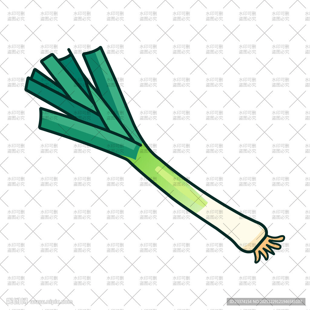 卡通大葱插画