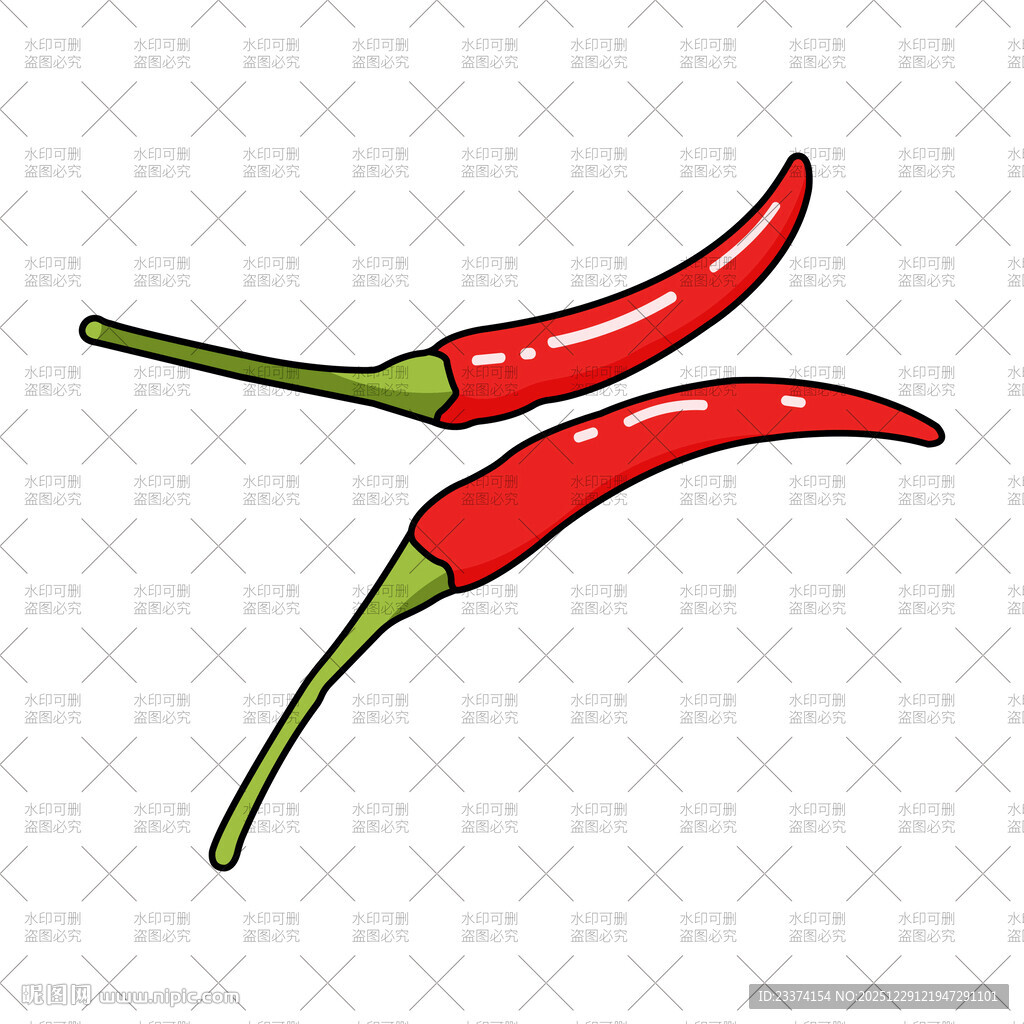 红尖椒插画
