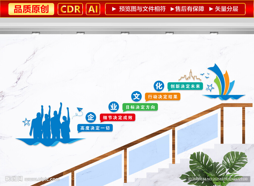 企业楼梯励志标语文化墙