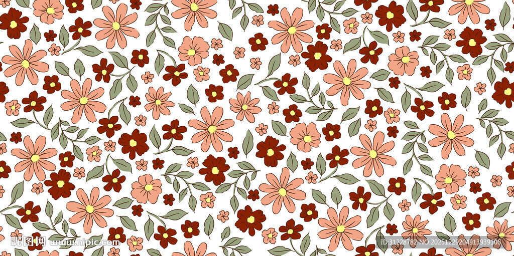 复古花卉图案背景