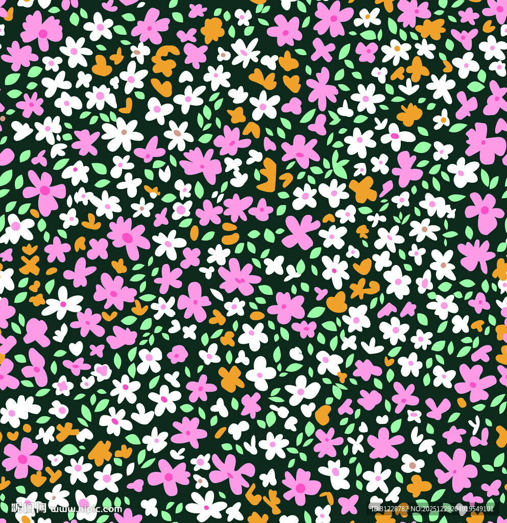 多彩小花图案背景