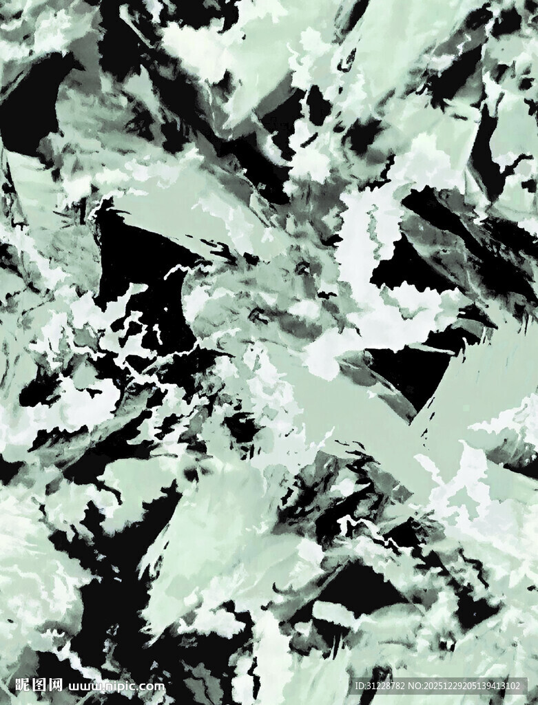 抽象墨韵纹理图案 扎染