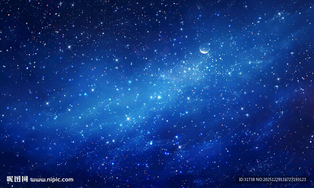 蓝色星空图