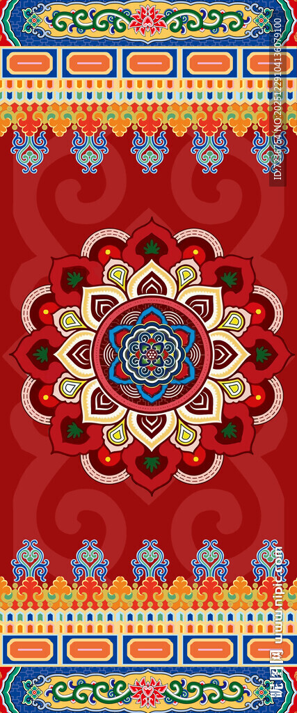 藏式蒙氏婚礼地毯包柱