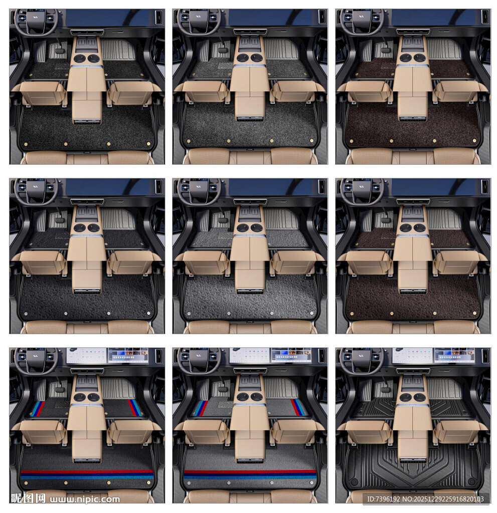 理想L6 TPE脚垫上层毯