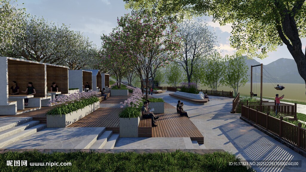 现代庭院景观设计效果图