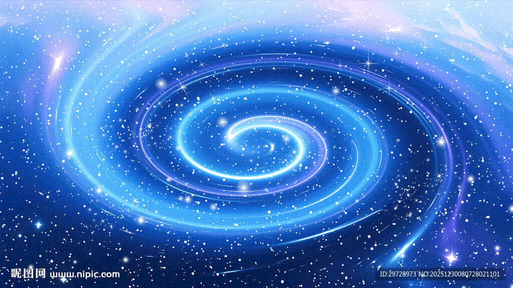 蓝色唯美旋涡星空