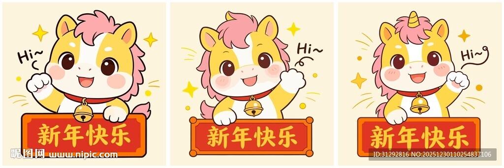 可爱小虎送新春祝福