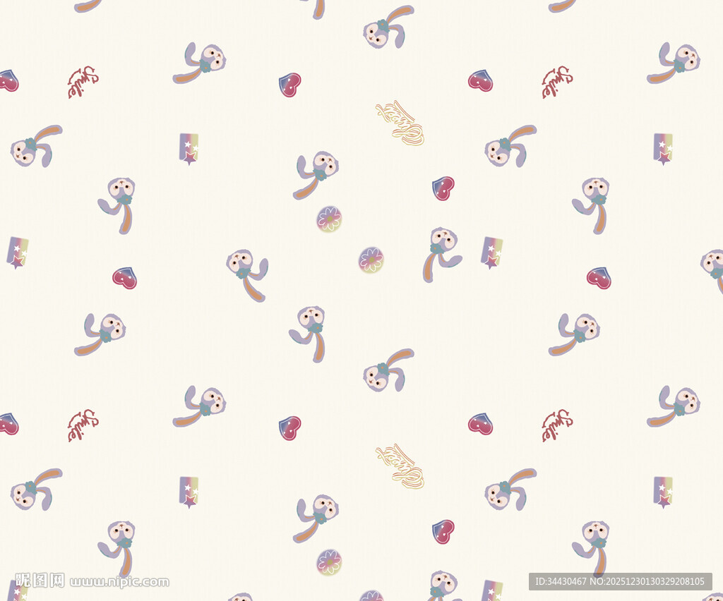 可爱梦幻卡通图案背景