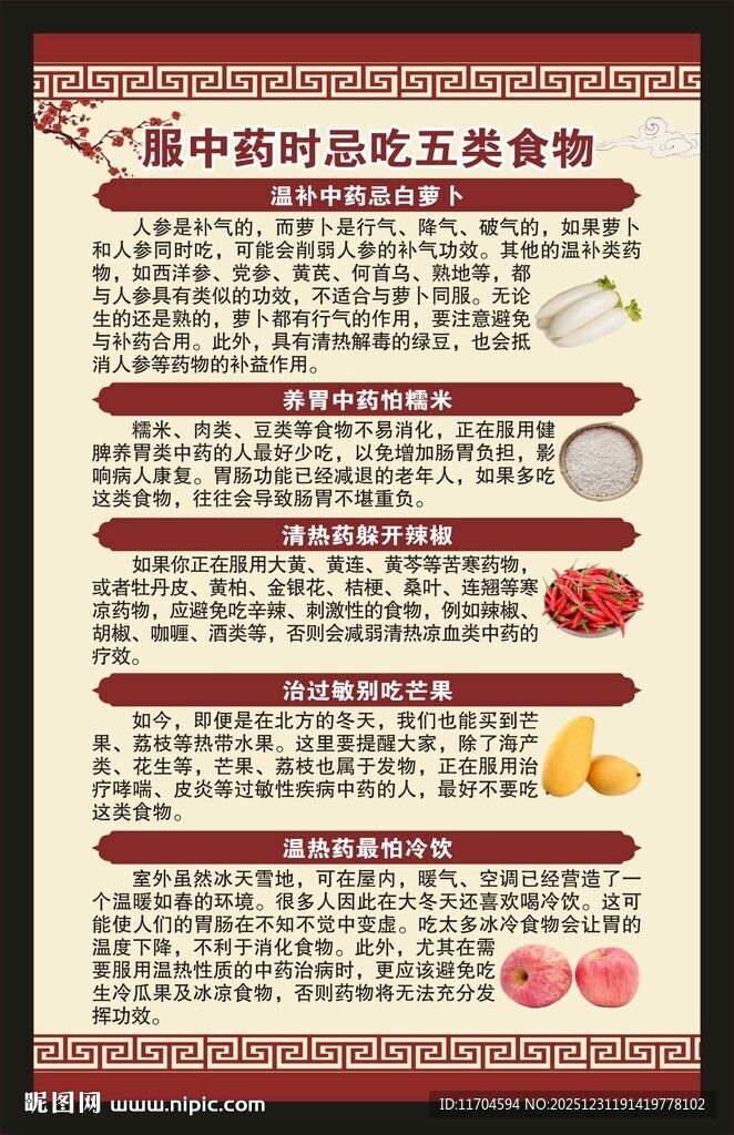 中医药健康教育知识海报