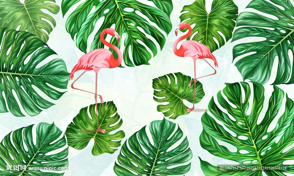 热带雨林装饰画背景图