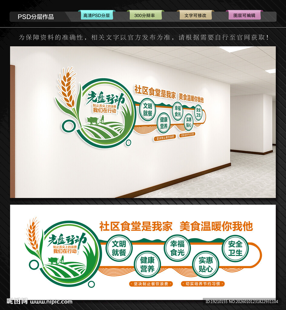 社区食堂文化墙