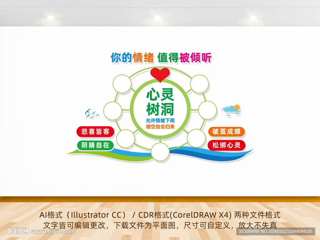 校园心理健康标语文化墙