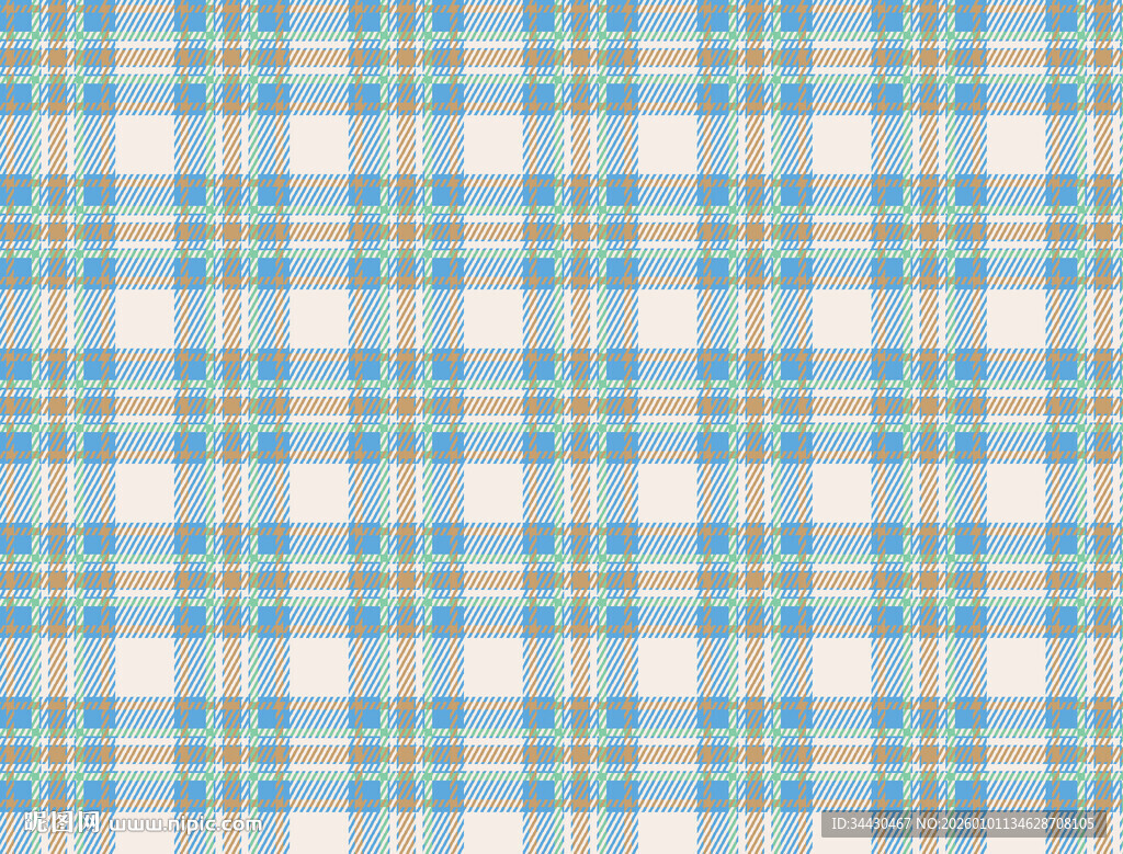 蓝白黄格子图案纹理