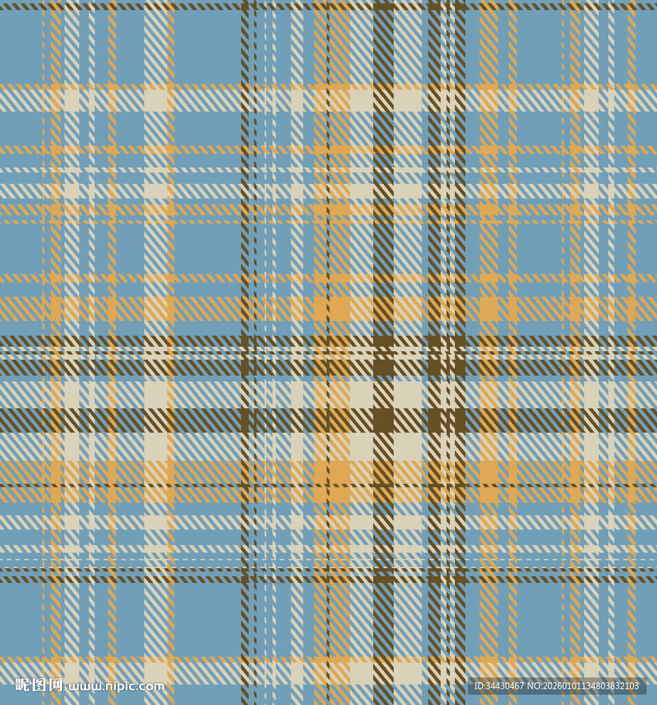 蓝黄格子图案纹理背景