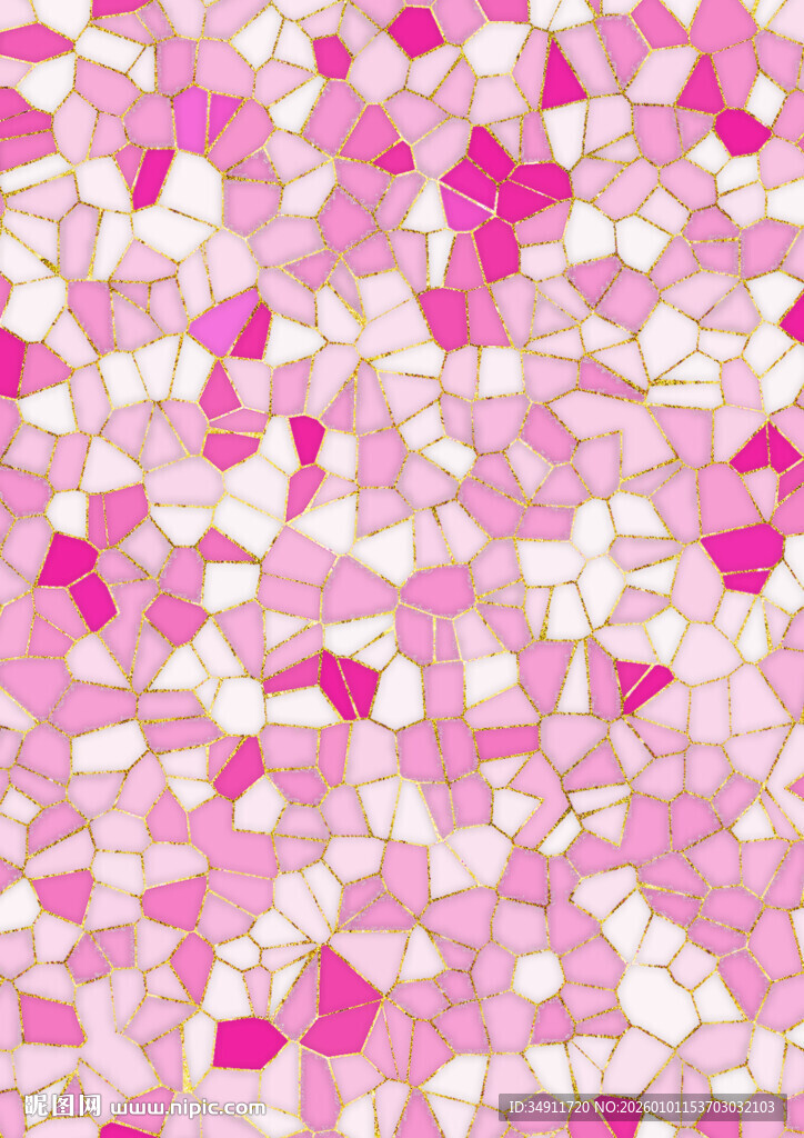 粉色碎块抽象图案背景