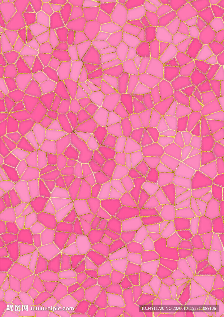 粉色多边形拼接图案背景