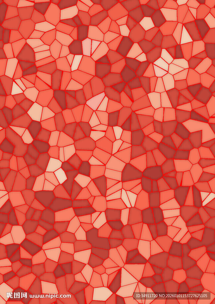 红色马赛克纹理背景图案