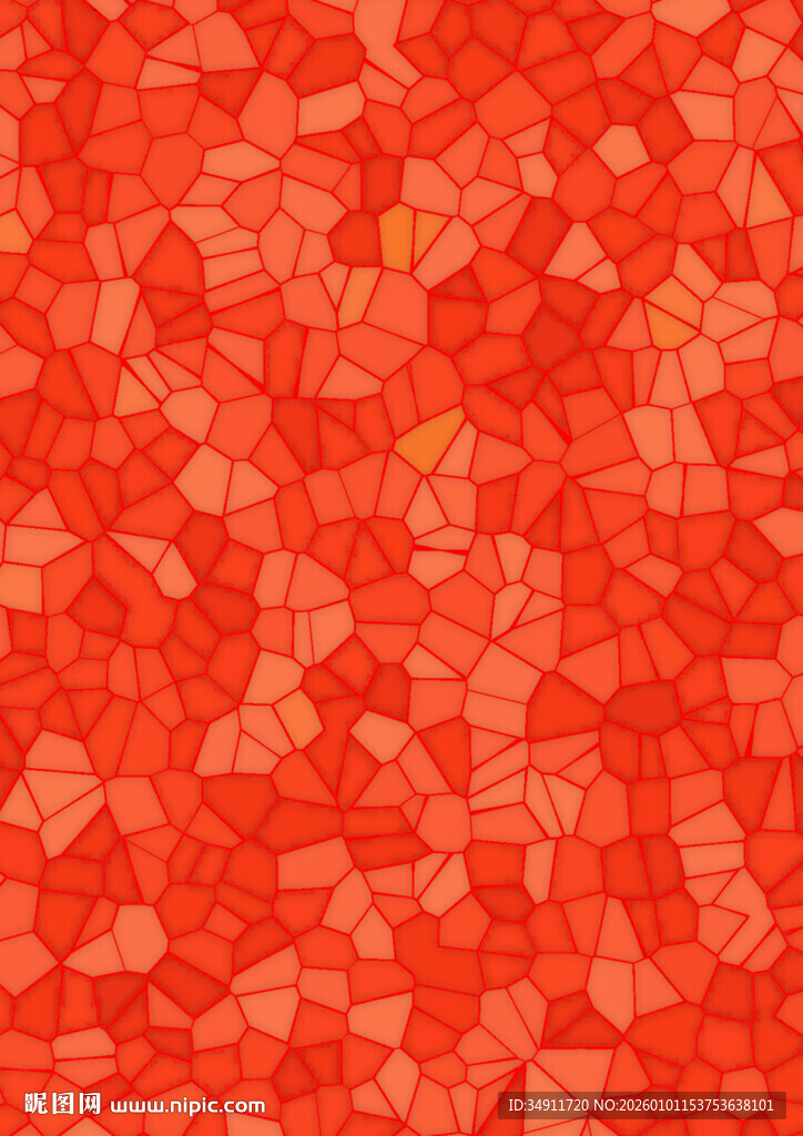 红色多边形几何纹理图案