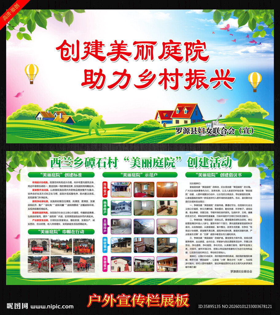 美丽庭院宣传栏