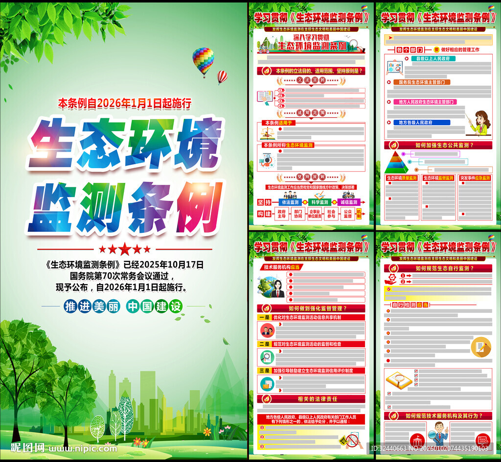 生态环境监测条例展板
